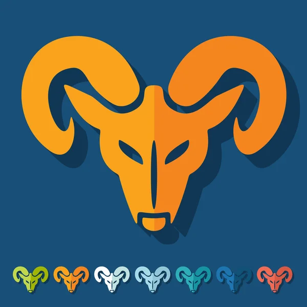 Head of the ram icon — Stock Vector