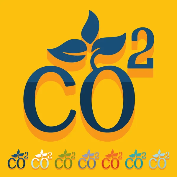 CO2 işareti dioksit simgesi — Stok Vektör