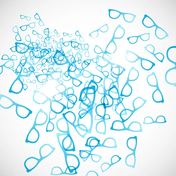 Fondo abstracto con gafas — Vector de stock