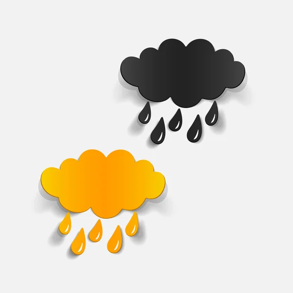 Wolk, regen pictogram — Stockvector