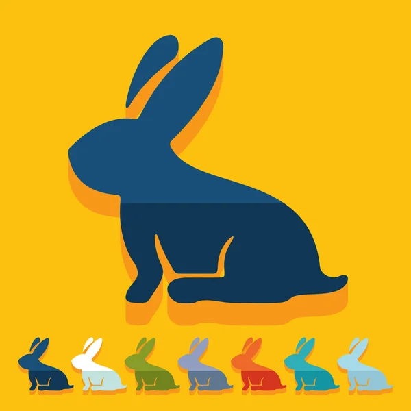 Icône de lapin de Pâques — Image vectorielle