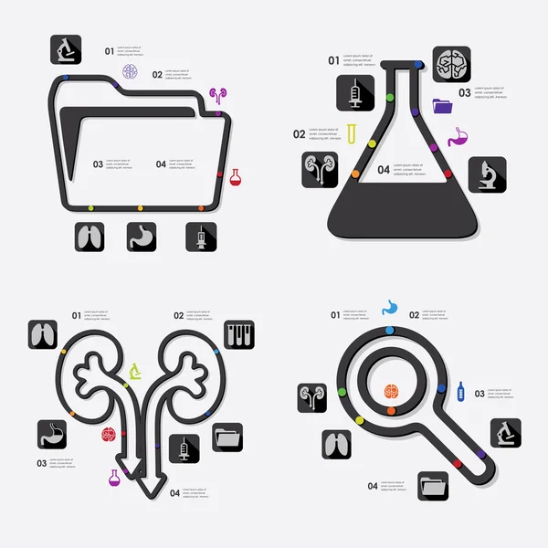 Infografica medicinale — Vettoriale Stock