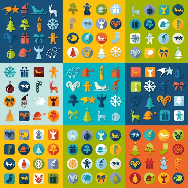 Set of Christmas icons — Stock Vector