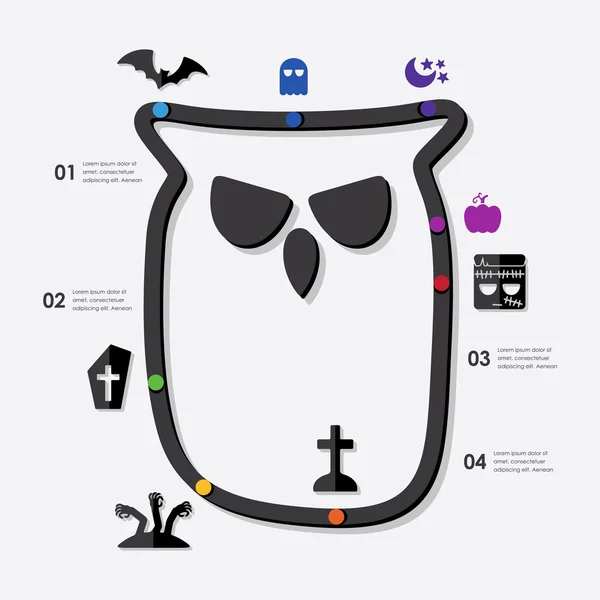 Инфографика Хэллоуина — стоковый вектор