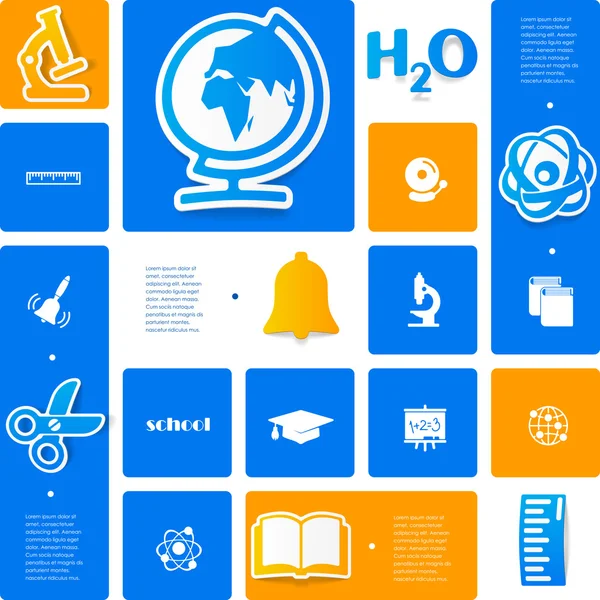 Educación pegatina infografía — Archivo Imágenes Vectoriales