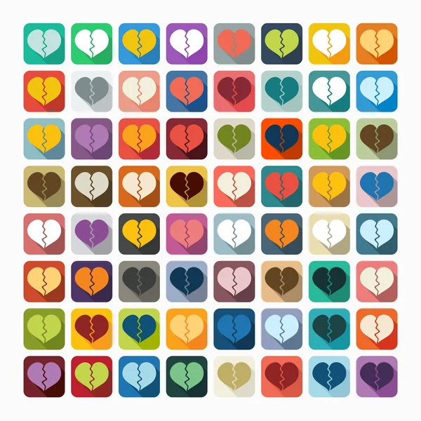 Broken heart icon — Stock Vector