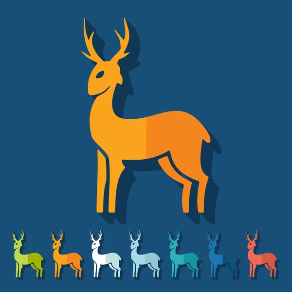 Deer icon — Stock Vector