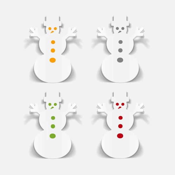 Christmas snowman icon — Stock Vector