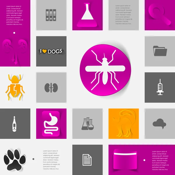 Autocollant vétérinaire infographie — Image vectorielle