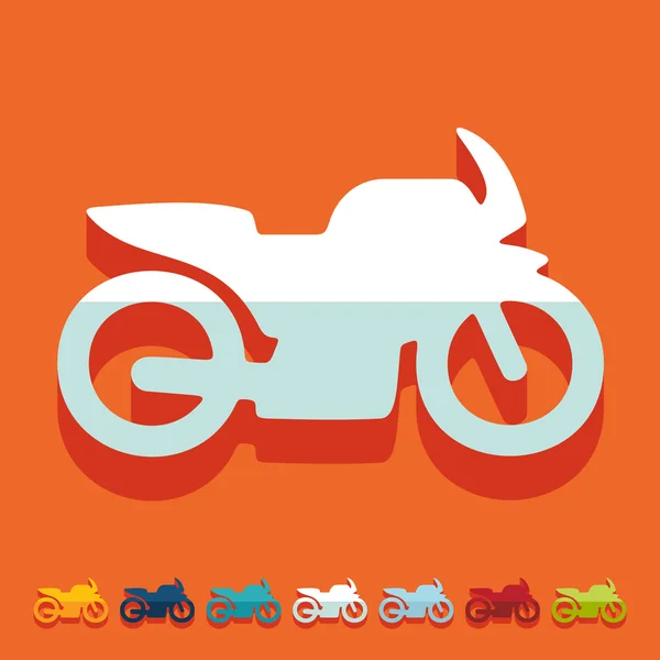 Motorfiets pictogram — Stockvector