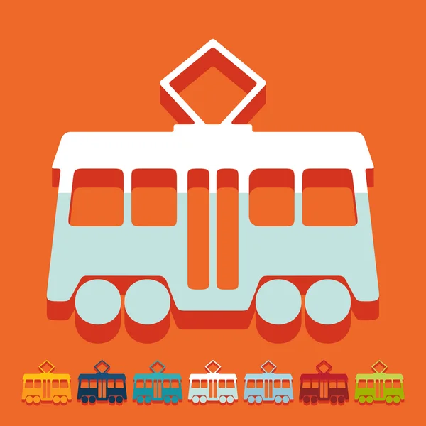 Tram icon — Stock Vector