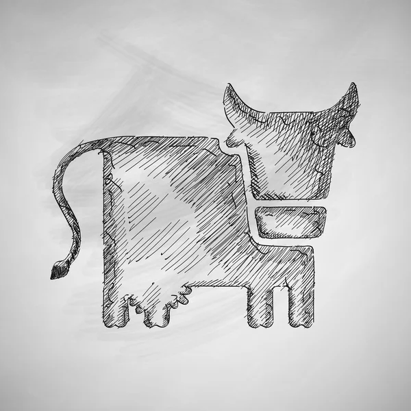 Icono de vaca — Vector de stock