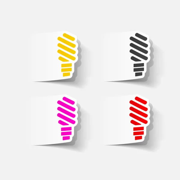 Ampoule fluorescente icône — Image vectorielle
