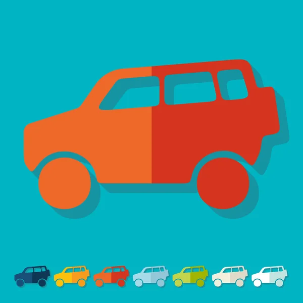 Coche icono SUV — Vector de stock