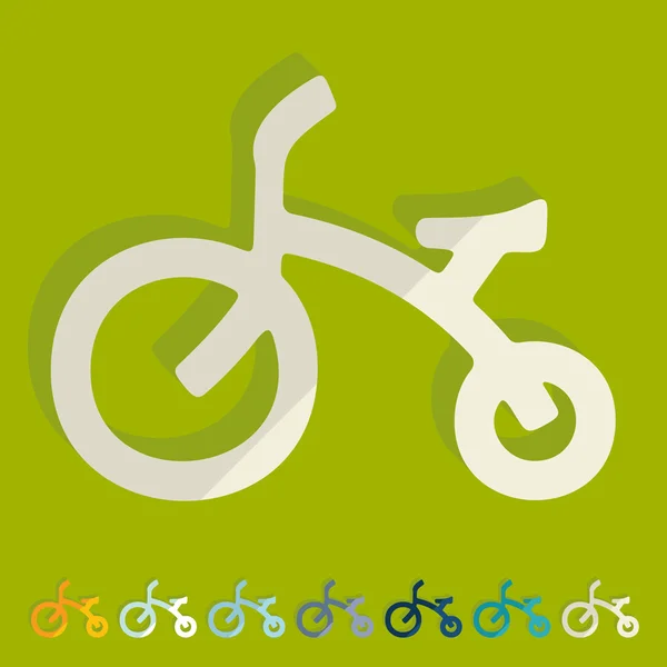 Childrens fiets pictogram — Stockvector