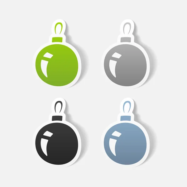 Christmas ball icon — Stock Vector