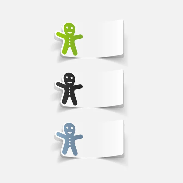 Gingerbread man pictogram — Stockvector