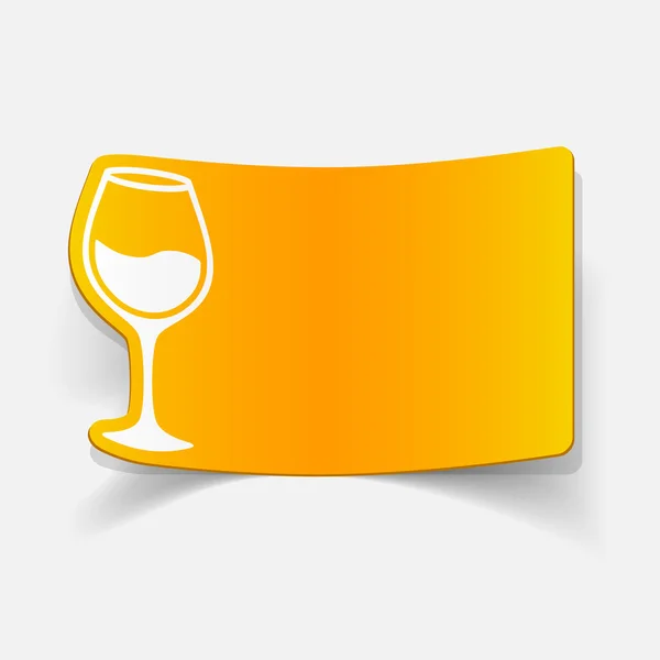 Sklenice na víno ikona — Stockový vektor
