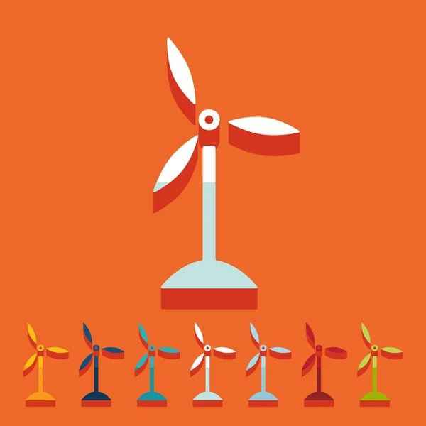 Иконка ветряных турбин — стоковый вектор