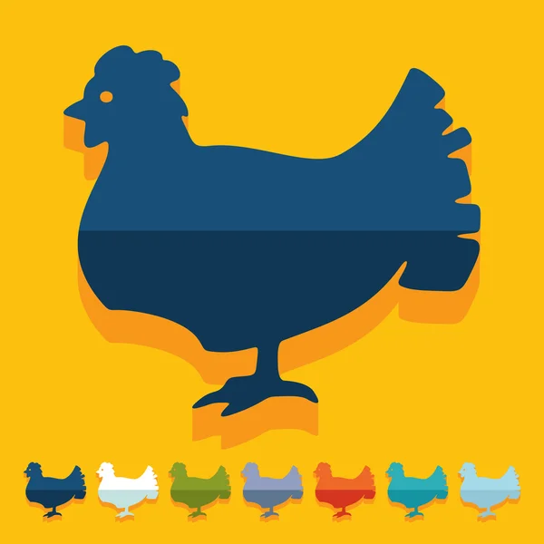 Kurczaka ikony — Wektor stockowy