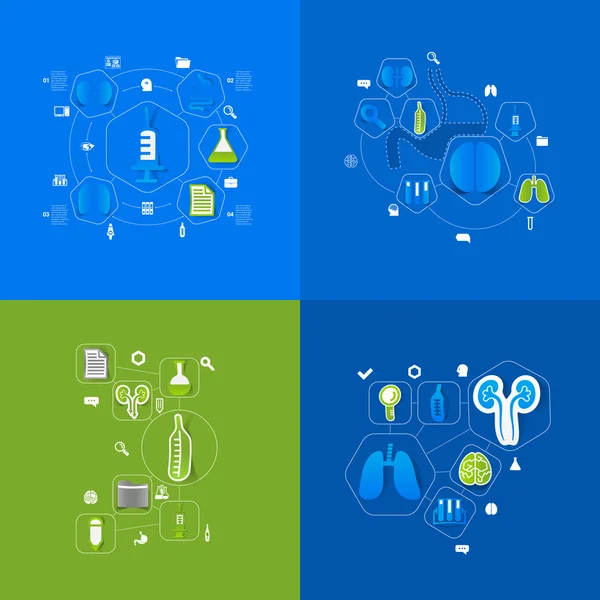 Infográfico da etiqueta da medicina — Vetor de Stock