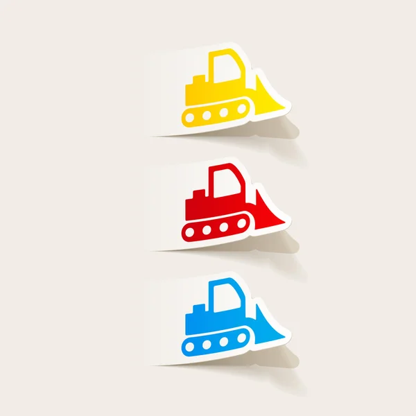 Bulldozer icon — Stock Vector