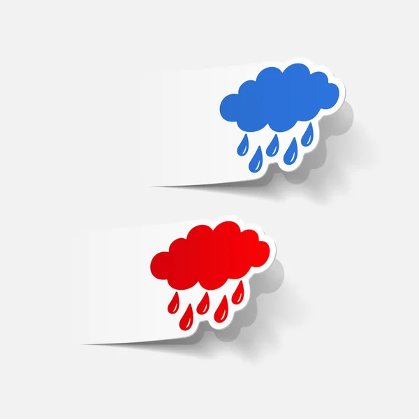 Wolk, regen pictogram — Stockvector