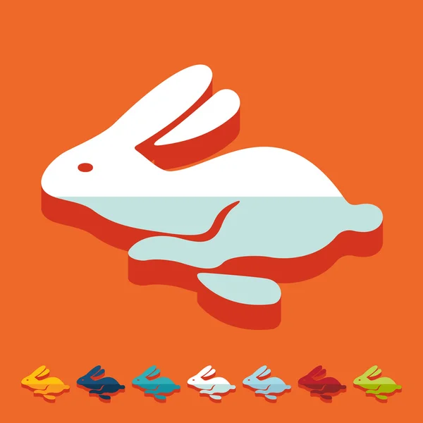 Easter rabbit icon — Stock Vector