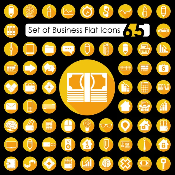 Плоские иконки для бизнеса — стоковый вектор