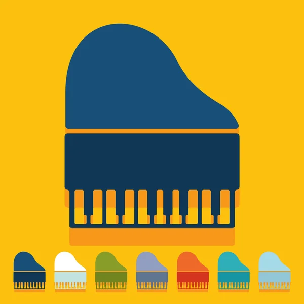 Icone per pianoforte — Vettoriale Stock