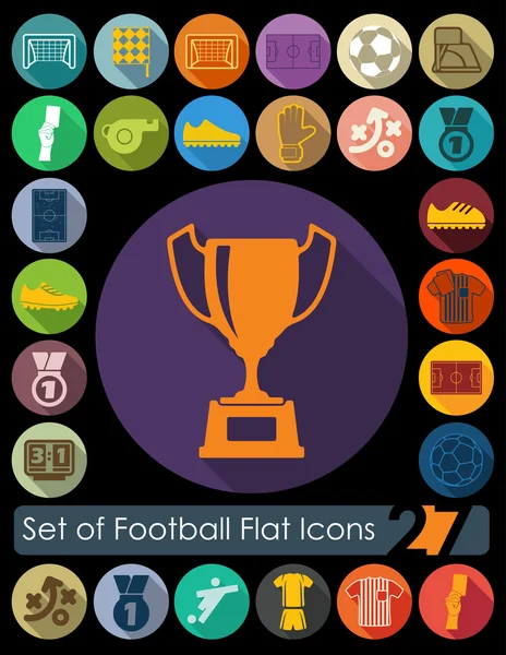 Football icônes plates — Image vectorielle