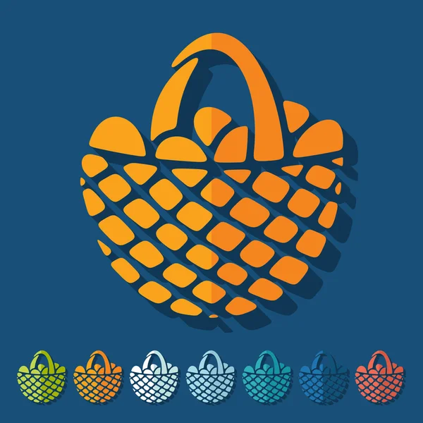 Icônes panier de Pâques — Image vectorielle