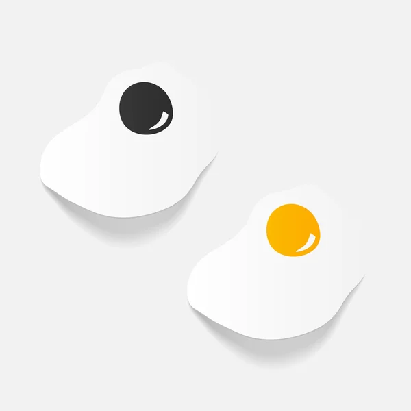 Scrambled egg icon — Stock Vector