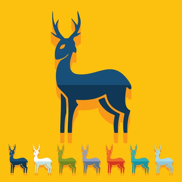 Deer icon — Stock Vector