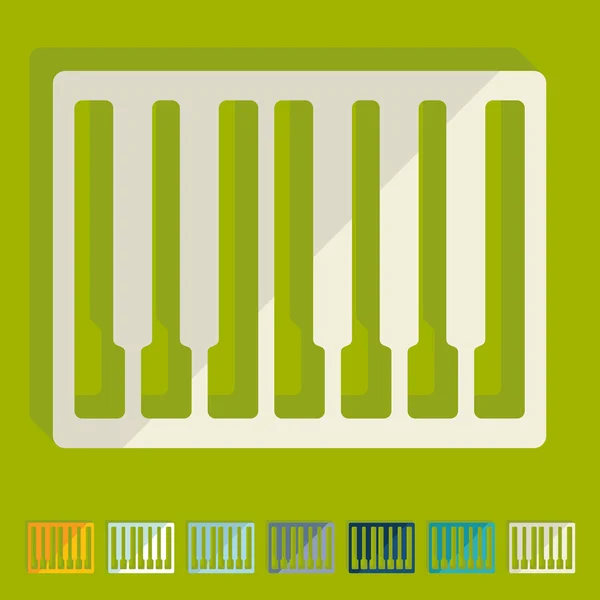 Piano keys icon — Stock Vector