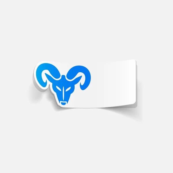 Head of the ram icon — Stock Vector