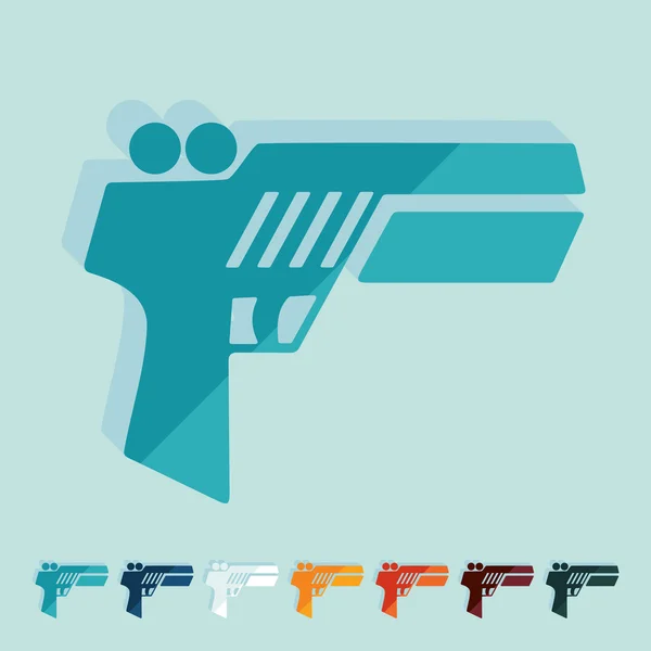 Pistola icono del juego — Vector de stock