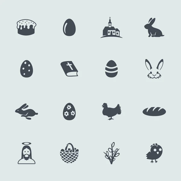 Conjunto de iconos de Pascua — Archivo Imágenes Vectoriales