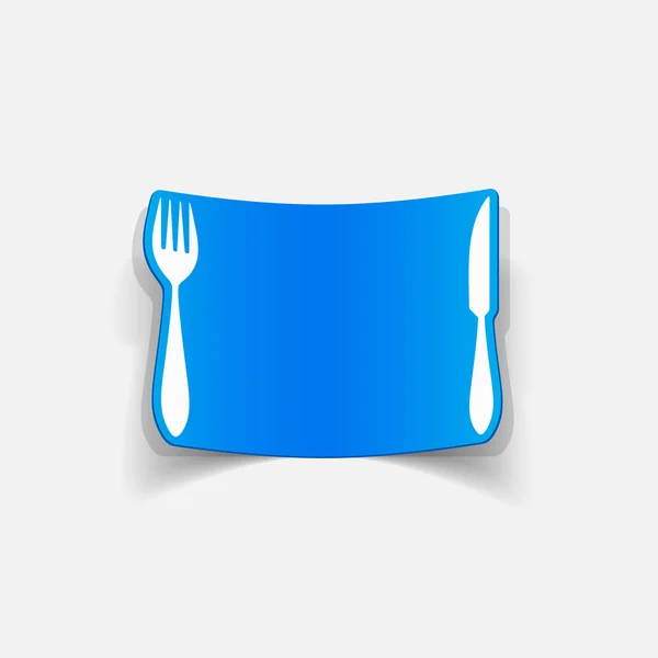 Faca, ícone de garfo — Vetor de Stock