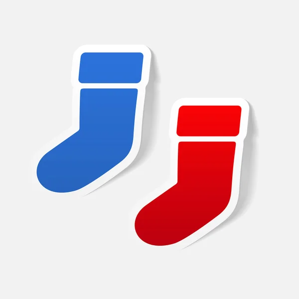 Christmas sock icon — Stock Vector