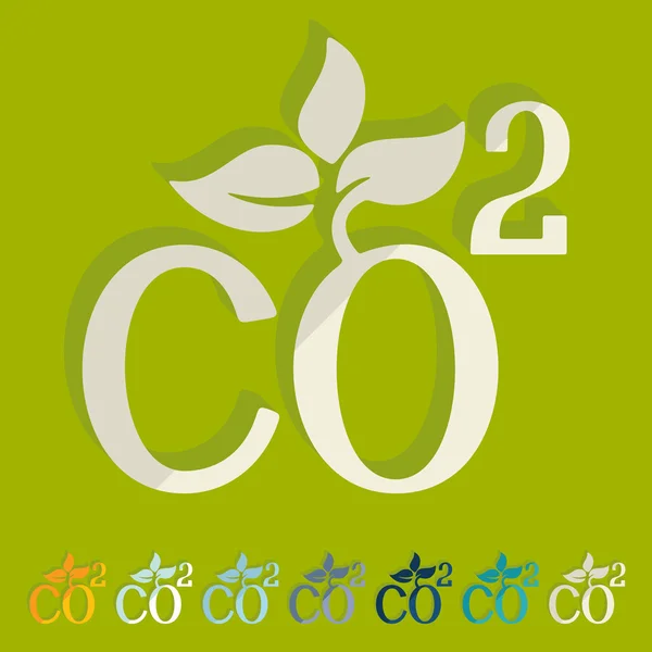 CO2-teken kooldioxide pictogram — Stockvector