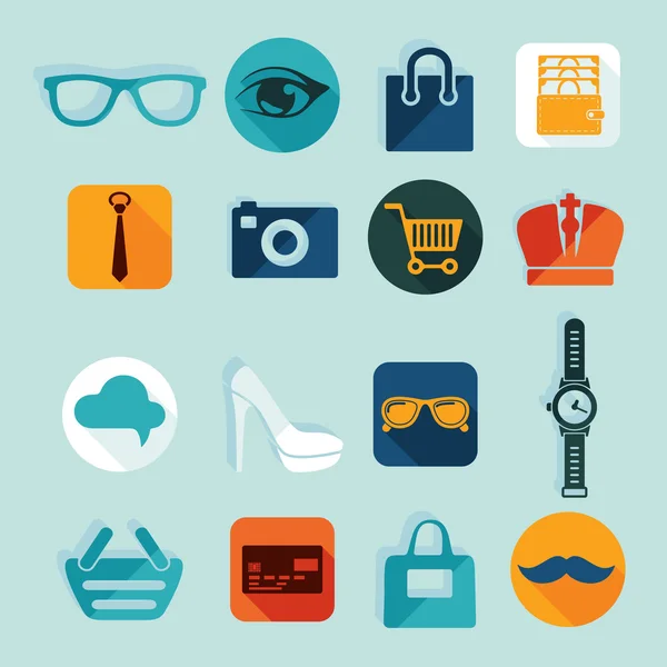 Set of fashion icons — Stock Vector