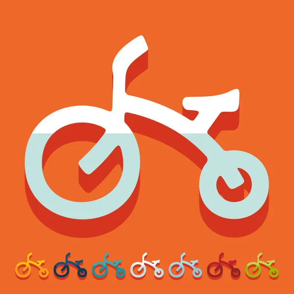 Childrens fiets pictogram — Stockvector