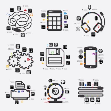Technology infographic clipart
