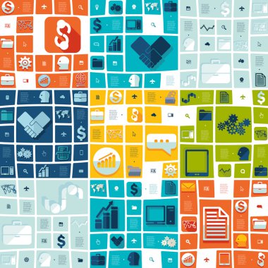 iş düz Infographic