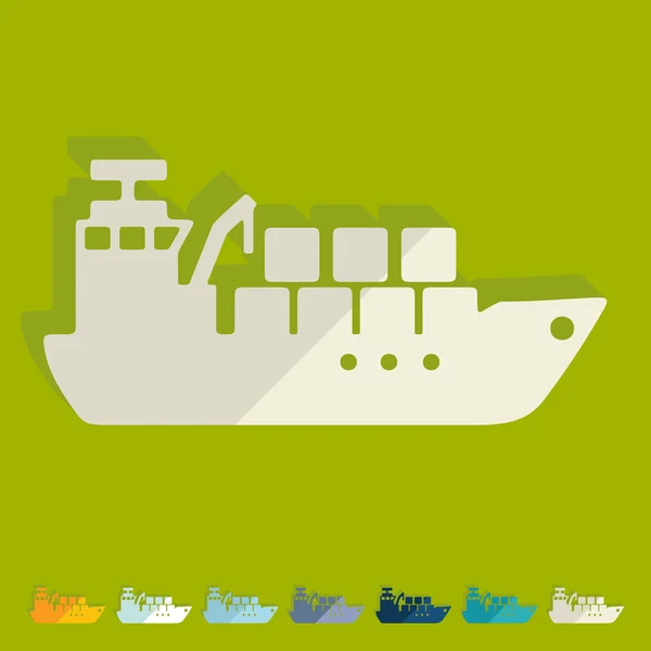 Frachtschiff-Ikone — Stockvektor