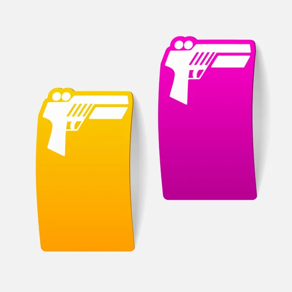 Pistola icono del juego — Vector de stock