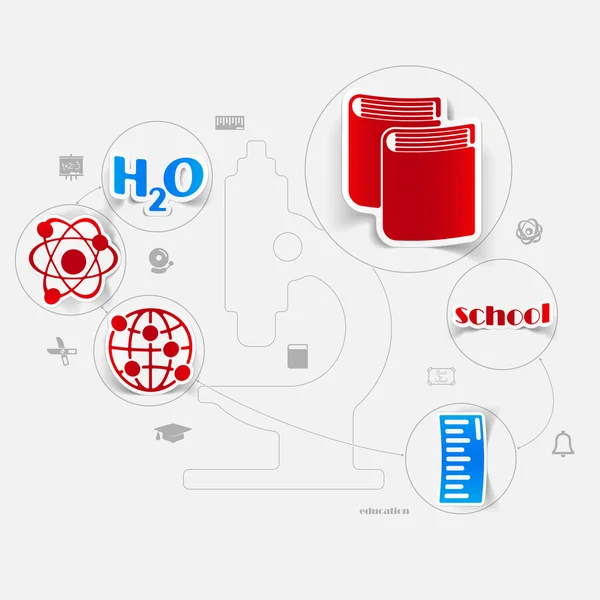 Bildungsaufkleber Infografik — Stockvektor