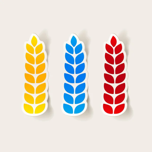 小麦アイコンの耳 — ストックベクタ