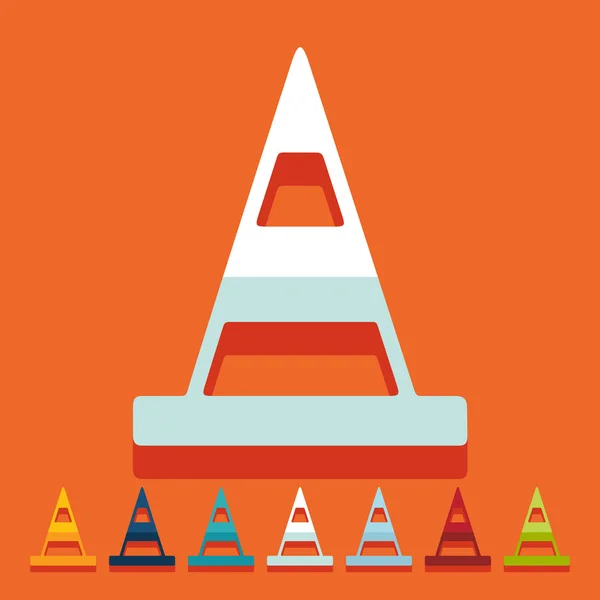 Road cones icon — Stock Vector